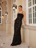 Cifeeo-Formal Occasion Dresses Maxi Black Appliques Dresses For Dancing Parties Long Elegant Party Dresses Women 2025 New In