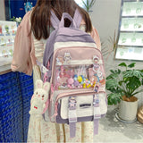 Cifeeo-back to school gifts 2025 New Fashion Waterproof Women Backpack Teenager Girl Kawaii BookBag Laptop Rucksack Cute Student School Bag Mochila Female