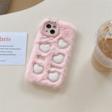 Cifeeo-gifts Monster Plush Embroidered Heart Phone Case