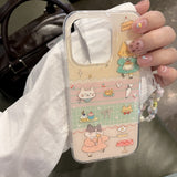 Cifeeo-gifts Fresh Lace Cute Fried Egg Cat Phone Case