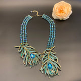 Cifeeo-vintage Valentines Gift Fashion Feather Jewelry Set with Unique Design and Exquisite Craftsmanship-Mom's Gift