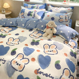 Cifeeo-2025 Spring Bedding Set Kawaii Cartoon Bedding Set Kids Adult Full Queen Size Duvet Cover Flat Sheet Pillowcase No Filler Summer Fal Home Bed Linens