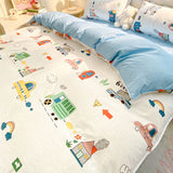 Cifeeo-2025 Spring Bedding Set Cute Bear Bedding Set No Filler Full Queen Size Duvet Cover Flat Sheet Pillowcase Kids Adults Fashion Soft Comforter Cover