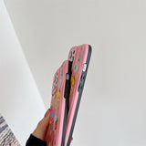 Cifeeo-gifts Cute Pink Oil Painting Bear Phone Case