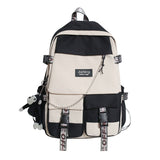 Cifeeo-back to school gifts Japanese Work Clothes Women's Backpack for Girls Panelled Middle High School Bags for Teens Waterproof Women Backpack Luxury New