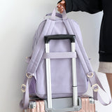 Cifeeo-back to school gifts Simple Cute Women Large Capacity Backpack Korean High Quality Schoolbag for Teenage Girls Harajuku Lady 15.6 Inch Laptop Daypack