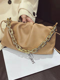 CIFEEO - Ruched Chain Shoulder Bag  - Women Shoulder Bags