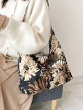 CIFEEO - Large Floral Pattern Shoulder Bag  - Women Shoulder Bags