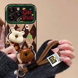 Cifeeo-gifts Kawaii Bear Flip Mirror Stand Phone Case