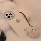 Cifeeo-gifts Puppy Plush Lanyard Phone Case