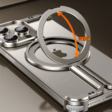Cifeeo-gifts Metal Frameless Airbag Anti-Fall Shell With Built-In Stand iPhone Case