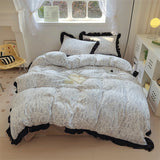 Cifeeo-Washed Cotton Bedding sets Duvet Cover bedsheets set with Pillowscase Bedding Linens Set for Queen/King edredones de cama