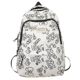 Cifeeo-back to school gifts Fashion Cartoon Printing Women Backpack Kawaii Waterproof Nylon Travel Bag Female Big Schoolbag Girls Preppy Laptop Backpacks