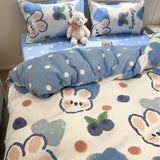 Cifeeo-2025 Spring Bedding Set Cute Dog Bedding Set No Filler Girls Boys Single Queen Size Duvet Cover Flat Sheet Pillowcase Floral Cartoon Home Bed Linens