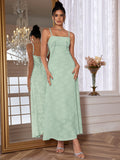 Cifeeo-See Through Beach Spaghetti Maxi Dress For Women Plunge  Shoulder Floral Mesh Patchwork Long Holiday Dress Femme