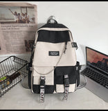 Cifeeo-back to school gifts Japanese Work Clothes Women's Backpack for Girls Panelled Middle High School Bags for Teens Waterproof Women Backpack Luxury New