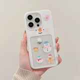 Cifeeo-gifts Cute Glitter Snowman 3d Rotation Phone Case
