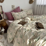 Cifeeo-ins 100% Cotton Bedding Set French Princess Style Duvet Cover Bedclothes Bedspread Pillowcases Flat Sheets Soft Comforter Sets