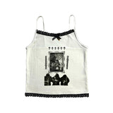 Cifeeo-vintage outfits Y2K Punk Rock Aesthetic Harajuku Retro Casual Tank Tops Gothic Emo Girls Sleeveless Crop Tops Sexy Chic Slim Fashion Streetwear