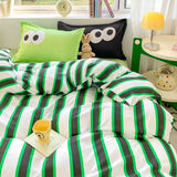 Cifeeo-2025 Spring Bedding Set Big Eyes Bedding Set 2025 New Colorful Boys Girls Duvet Cover No Filler Pillowcase Flat Sheet Twin Queen Size Home Bedspread