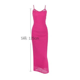 Cifeeo-Elegant and Pretty Women's Dresses gray Spaghetti Strap Mesh Corset Dress Midi Sexy Bodycon Birthday Dress 2025