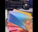 Back to school gifts In Stock: Gradient Starlight Colorful Star Transparent Sticky Notes Set (Glittery & Writable) – 6-in-1, 18 Notebooks, 6 Designs, 900 Pages