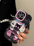 Cifeeo-gifts Cute Cartoon Protective Case With Clip Black Cat Phone Case