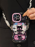 Cifeeo-gifts Cute Cartoon Protective Case With Clip Black Cat Phone Case