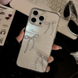 Cifeeo-gifts Pearl Bow Transparent Phone Case