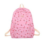 Cifeeo-back to school gifts Women Trendy Print School Bag Female Laptop College Backpack Fashion Lady Kawaii Bag New Girl Cherry Floral Travel Book Backpack