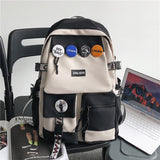 Cifeeo-back to school gifts Tooling Men Women Backpack 2025 Female Large Capacity School Backpacks for Teens Harajuku Student School Bags Fashion Korean New