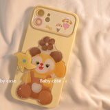 Cifeeo-gifts Cute Cartoon Donut Rotating Fan Phone Case