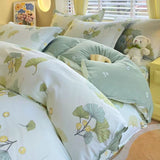 Cifeeo-2025 Spring Bedding Set Butterfly Ins Duvet Cover Set No Filler Pillowcase Flat Sheet Korean Style Single Queen Size Girls Boys Home Hotel Bedding Set