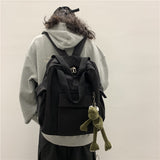 Cifeeo-back to school gifts Luxury School Backpack Women Cute Frog Backpack Waterproof Bagpack School Bags Teenage Girls Nylon Travel Bag Mochila Feminina