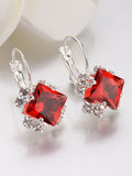 CIFEEO- Simple Rhinestone Gem Alloy Earrings QAG57