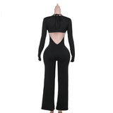 Cifeeo Sexy Party Deep V Neck Jumpsuits For Women Elegant Backless Rompers Womens Jumpsuit 2025 Autumn Winter Overalls