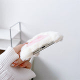 Cifeeo-gifts Plush Bow Long-Eared Rabbit Phone Case