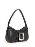 CIFEEO - Eyelet Buckle Decor Shoulder Baguette Bag  - Women Shoulder Bags