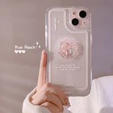 Cifeeo-gifts Clear Crystal Bow Phone Case