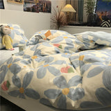 Cifeeo-2025 Spring Bedding Set Classic Plaid Bedding Set 2025 New Duvet Cover No Filling  Flat Sheet Pillowcase Kit Boys Girls Single Queen Size Home Textile