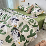Cifeeo-Pink Leopard Print Bedding Set Boys Girls Twin Queen Duvet Cover Flat Sheet Pillowcase Bed Linens Kids Adult Fashion Home Use