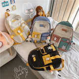 Cifeeo-back to school gifts Large Capacity Women Backpack 2021 New Mori College Couple School Backpacks Retro Simple 15.6inch School Bags for Teenage Girls