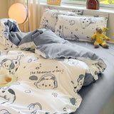 Cifeeo-2025 Spring Bedding Set Kawaii Cartoon Bedding Set Kids Adult Full Queen Size Duvet Cover Flat Sheet Pillowcase No Filler Summer Fal Home Bed Linens