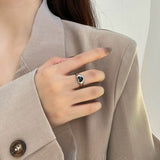 Cifeeo-Vintage Jewelry Y2K Style Punk Silver Color Copper Stars Open Rings for Men Fashion Jewelry Gift Hip Hop Vintage Ring