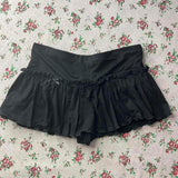 Cifeeo-Vintage Women's skirt sweet vintage streetwear Y2K emo girls cute Harajuku hip-hop casual rock Chic aesthetic summer new bow mini skirt