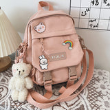 Cifeeo-back to school gifts Multi-purpose Trendy Small Backpack Women Ins Tooling Cute School Bag for Teenage Girls Korean Japanese Harajuku Women's Bookbag