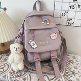 Cifeeo-back to school gifts Multi-purpose Trendy Small Backpack Women Ins Tooling Cute School Bag for Teenage Girls Korean Japanese Harajuku Women's Bookbag