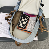Cifeeo-back to school gifts Men and Women Multiple Pockets Nylon Backpack Female Letter Printing Travel Bag Girl Fashion Chain Schoolbag for Student Bookbag