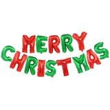 Cifeeoshop christmas pajamas aesthetic Christmas Decorations Red Green Merry Christmas Merry Christmas Letter Aluminum Film Balloon Suit