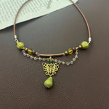 Cifeeo-Vintage Jewelry Y2K Style beautiful fairy pearl heart necklace Fairycore Goblincore Cottagecore Handmade y2k necklace Gift Present Fairy Magic